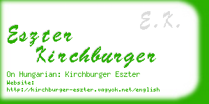 eszter kirchburger business card